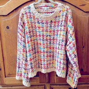She+Sky Muli Color Size M/L Sweater